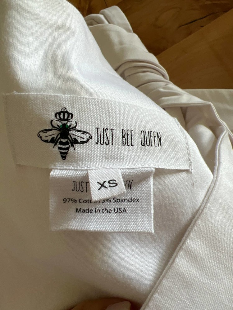 Just BEE Queen Lola Front Knot Women's Bandeau Top Ivory Size: X-Small NWOT - Picture 6 of 7